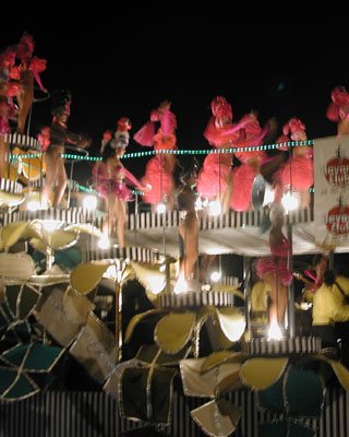 There were dozens of floats that had head busting music and dancing girls.