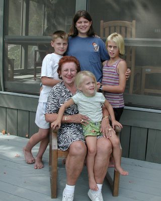 During that same weekend I got this picture of my mom with her 4 great grand kids.