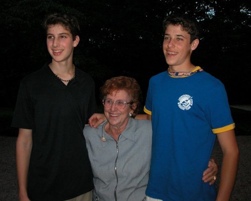 This is my mother with 2 of her 3 grandsons