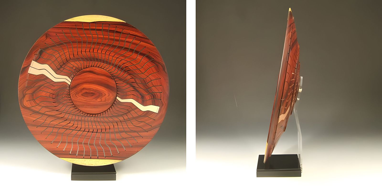2009 can be called "My Year Of Copper." The piece above is Cocobolo with three ribs removed and 1/8" thick copper…