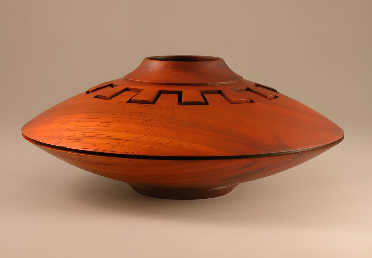 This bowl is Paduk and maple.