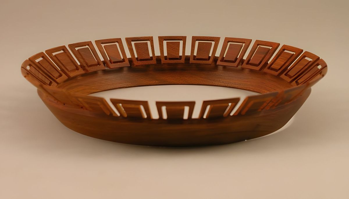 This piece is about 5"d and 1"h.