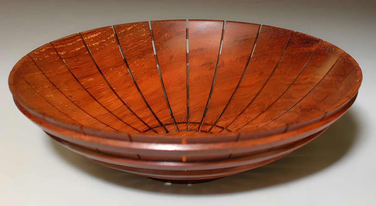 This is a piece of Babinga, a relative of Rosewood.