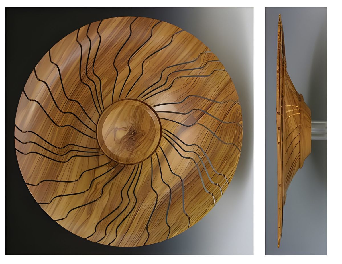 The "Wiggly Square" fixture applied to this piece plus the "Comet" idea gave me the name for this series of pieces.