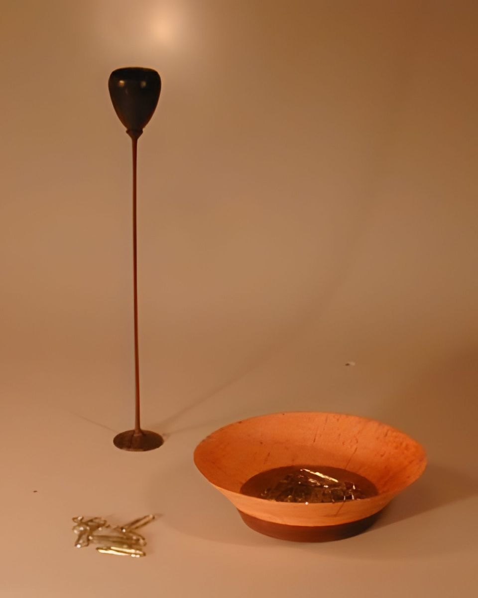 The small piece sits on Fiona's desk at the lake.