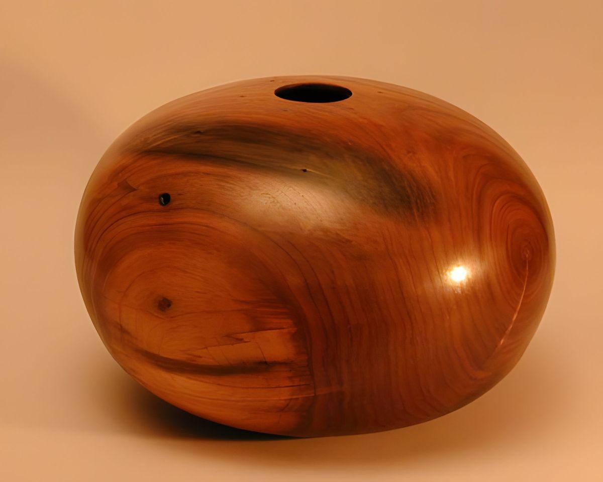 Walnut 14" high hollow form.