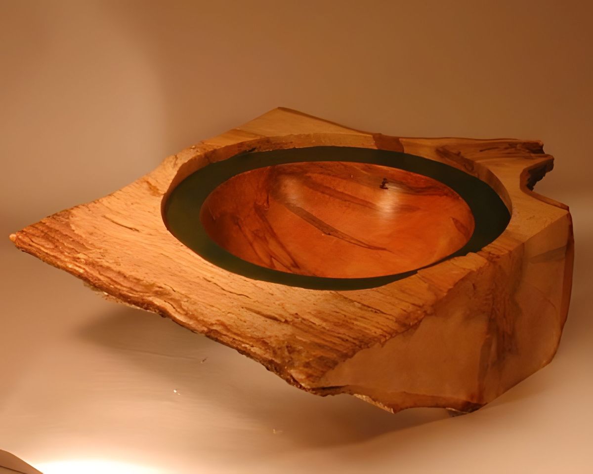 This was a piece of log that I split and got 2 pieces It came to a point on one side.