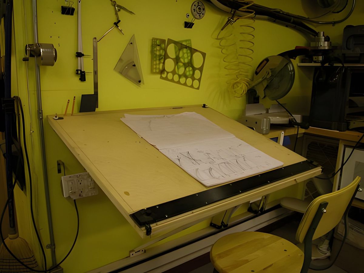 The next 3 pictures show the conversion of my drafting table to a photo set.