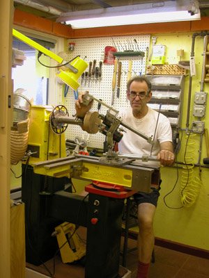 This is a photo of me using my new three axis jig.