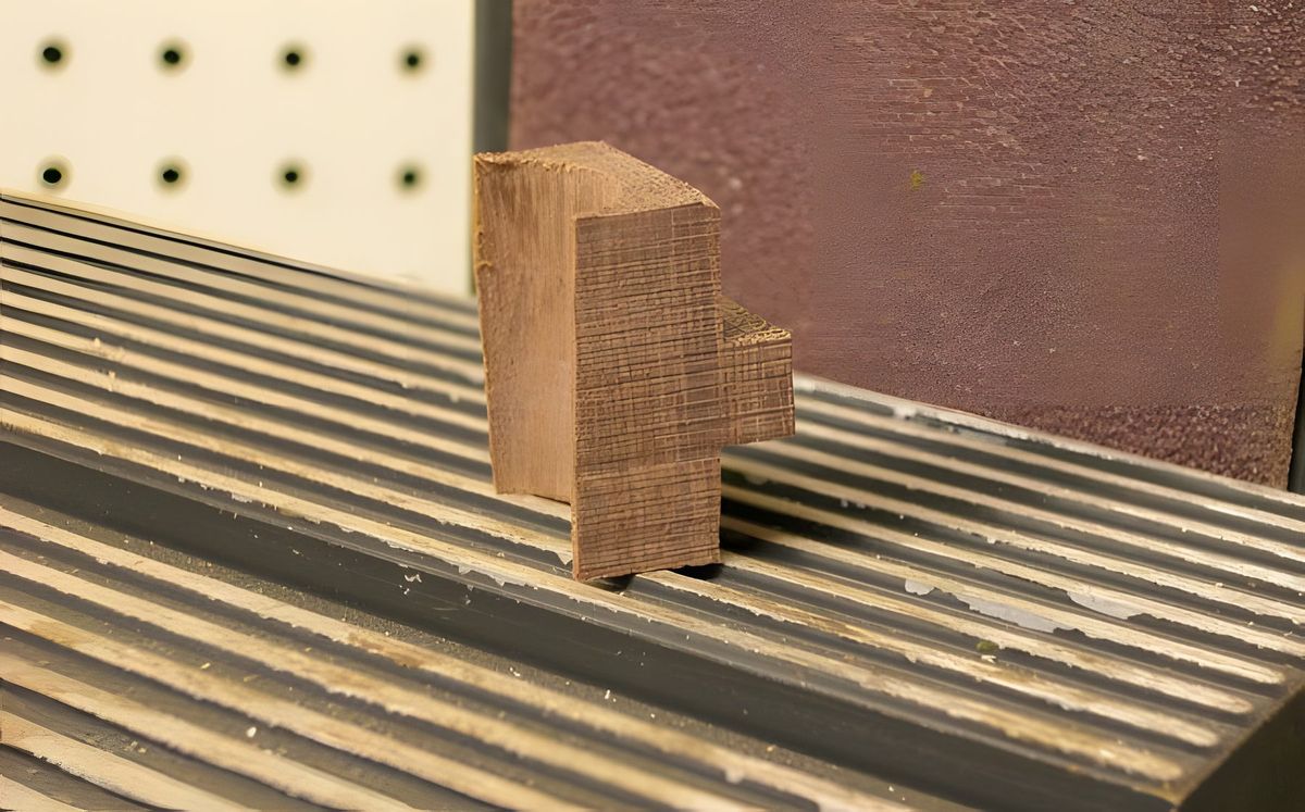 If you look back two frames you can see that I am using a 7/16" radius to mark the piece.