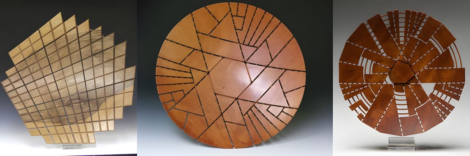 At some point I made the piece on the left and realized that I liked the idea of the back of the bowl showing through…