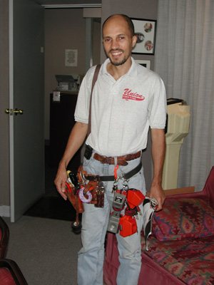 This guy showed up in my office to repair the phones.