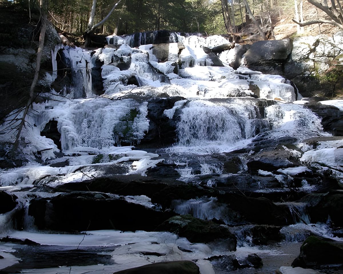 At last. This is Indian Step Falls.
